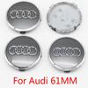 For Audi 8V4PCS 60mm 61mm 68mm 69mm 77mm Car Wheel Center Cap Hub Cover Badge For Audi A6 A3 A4 A5 A6 Q2L Q3 Q5 Q7 Q8 R8 Hubcap Accessories