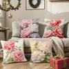 Delicate Beautiful Colors Of Peony Pillow Case Sofa Living Room Bedroom Headboard Backrest Cushion Square Cushion