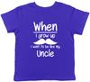 When I Grow Up I Want To Be Like My Uncle Childrens Kids T-Shirt Boys Girls