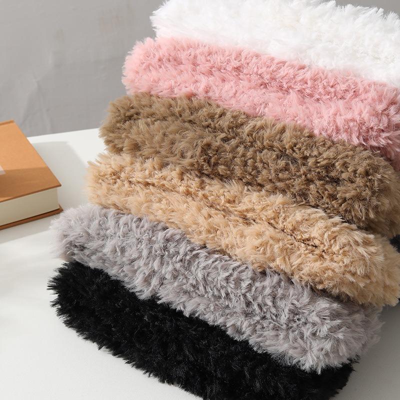 Winter bear new plush ear protection knitted hat female cute fashion versatile face small wool hat