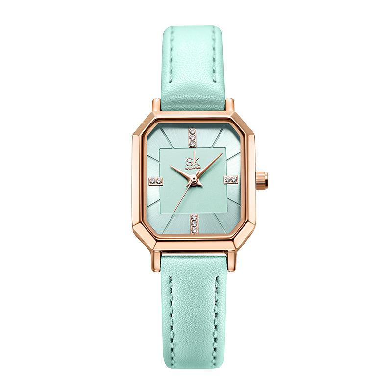 Ladies Watch Women'S Retro Niche Square Watch Belt Watch Premium Diamond Women'S Watch 0175