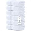 Luxury White Hand Towels Soft 100 Turkish Cotton Highly Absorbent Hotel Spa Bathroom Towel Collection 16x30 Inch Set of 6