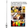 1Pc Stainless Steel Cocktail Spoon Beverage Coffee Mixing Layering Tool with Long Handle