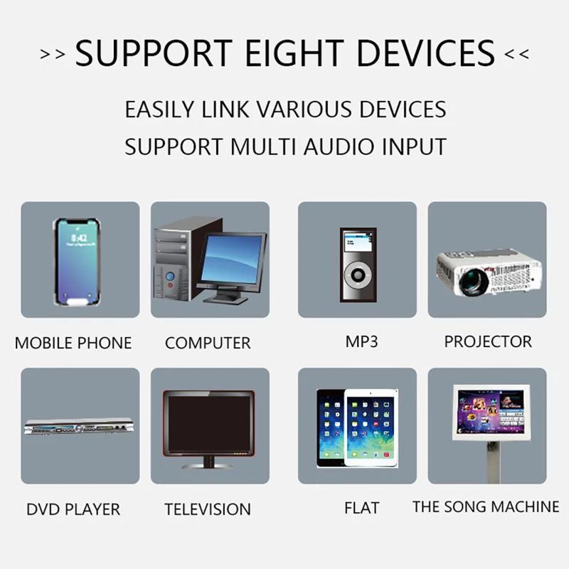 Bluetooth 5.0 Leistungsverstärker Subwoofer Lautsprecher 50+50W Unterstützt Mikrofon FM USB-Zugang Audioverstärker Auto Heim-Elektronik