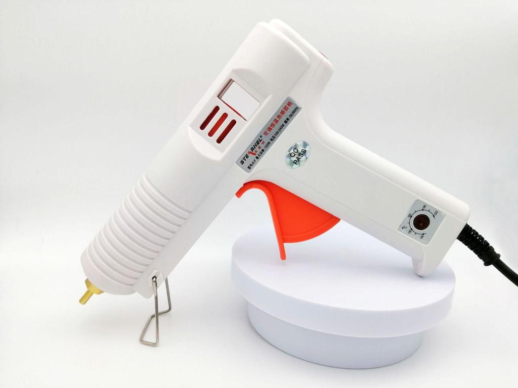 100W Adjustable Temperature Hot Melt Glue Gun for Wood and Craft Projects