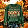 Women's Christmas Print Long Sleeve Crewneck Pullover Sweatshirt Casual Top