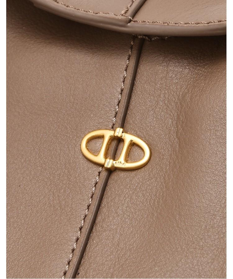 Athe Vanessabruno [Maron] Mocha Mousse Marron Soft Light Shoulder Bag L Aaba6E460I3