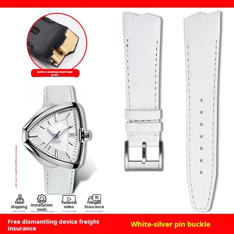 Für Hamilton VENTURA Presley 80. Jubiläum H24535331/H24525331/H24585331 Lederarmband Uhrenarmband Herren Schwarz Braun Armband