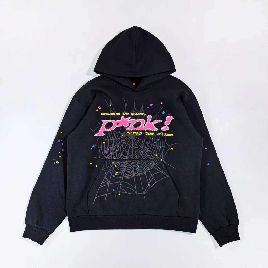 Sp5der High Version Web Print Hoodie: Trendy American Fit for Men