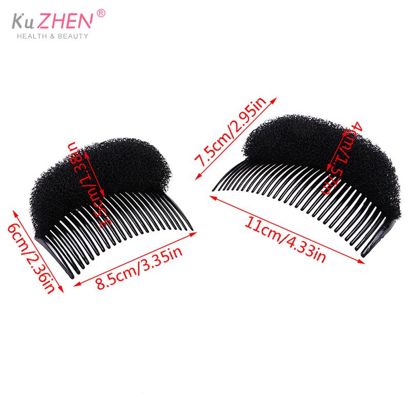 1/2/3/8Pc Black Bump It Up Volume Reusable Hair Fluffy Sponge Hair Base Styling Insert Tool Hair Puff Sponge Clip Hair Bun Maker