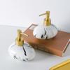 Creative Marbled Ink Dots Ceramic Lotion Bottle Bathroom Accessories Gold Press Shampoo Bottling Container Soap Dispenser Home
