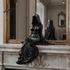 3D Printed Gothic Sculpture Reaper Goddess Figurine Ornaments, Dark Style Sculpture, Abstract Art Faceless Statue for Desktop Bookshelf Decor Durable