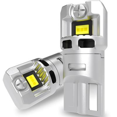 Luz de Posición LED Luxnexu T10 Luz de Matrícula Lámpara de Habitación Sin Polaridad Cancelador Incorporado 6500K Blanco DC12V 2 Piezas