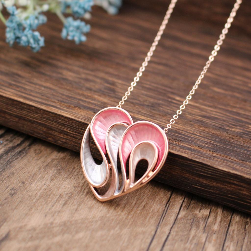 Enamel geometric starfish necklace, women's simple high-end irregular flower necklace