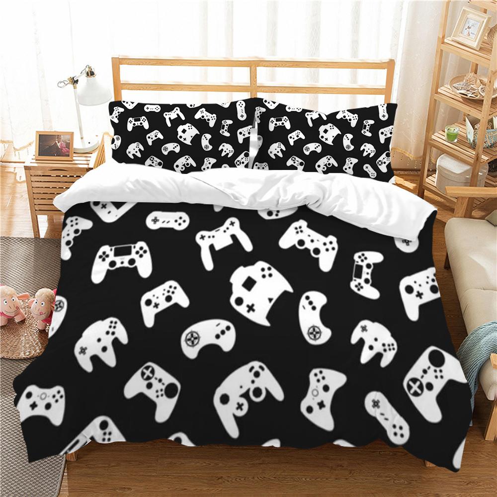 Gamepad Design Kids Soft Breathable Bed Set Bedding Suit Football  Bedroom Bedclothes Decor