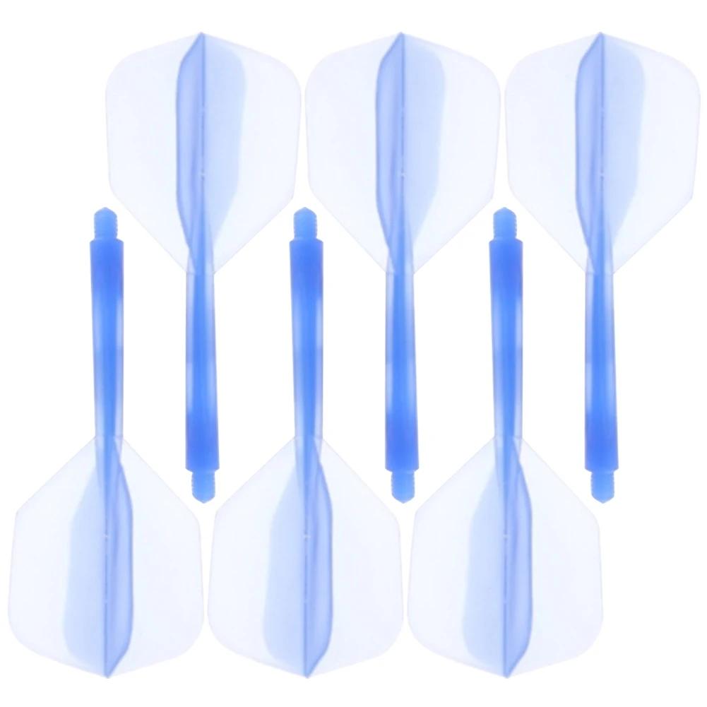 6Pcs Integrated Dart Flights and Shafts 4BA Soft Screw In-One Dart Flight Integrated Dart and Flights for Indoor Outdoor Playing