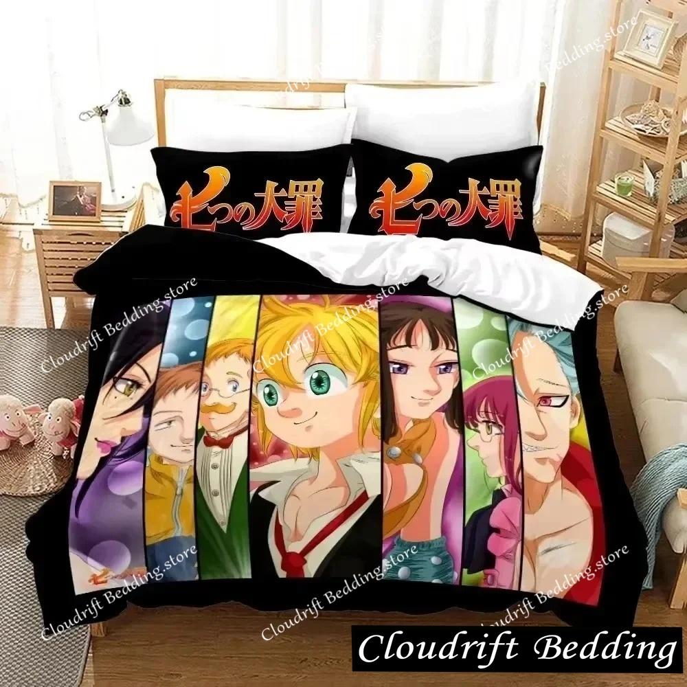 The S-Seven D-Deadly Sins Bedding Set Single Twin Full Queen King Size Anime Bed Set Teenager Bedroom Duvet Cover Sets Bed Sheet