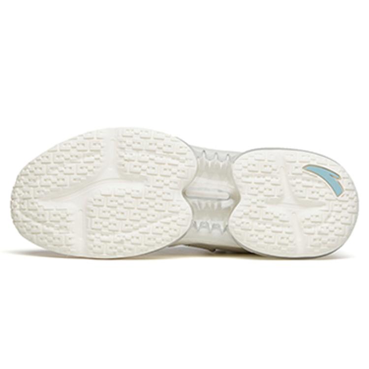 Anta Running Collection Cushioning Slip Resistant Abrasion Resistant Low Top Running Shoes Men's White Gray 912145501-1