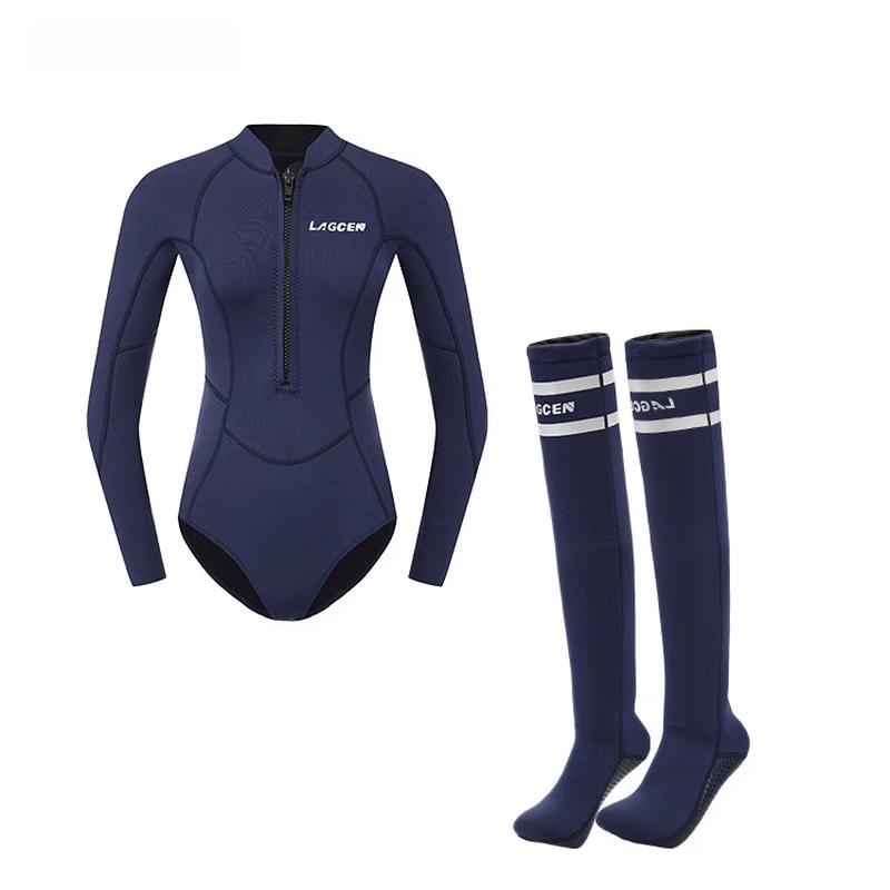 

PULIAN Women s One-Piece Long-Sleeve Diving & Surfing Suit S-XXL