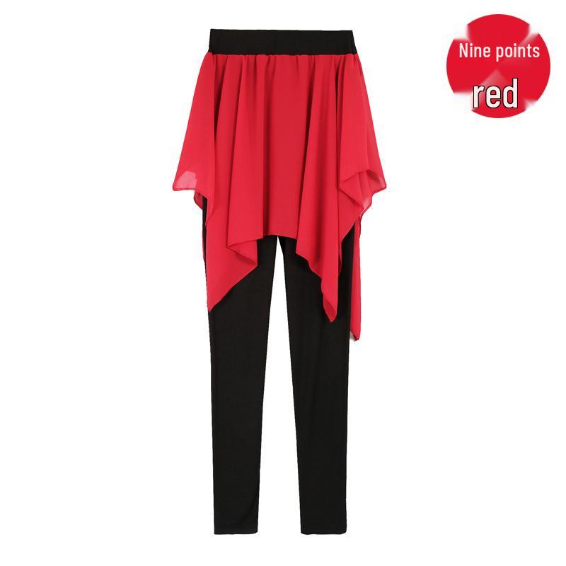 Women’s Irregular Chiffon Skirt Pants for Dance and Yoga