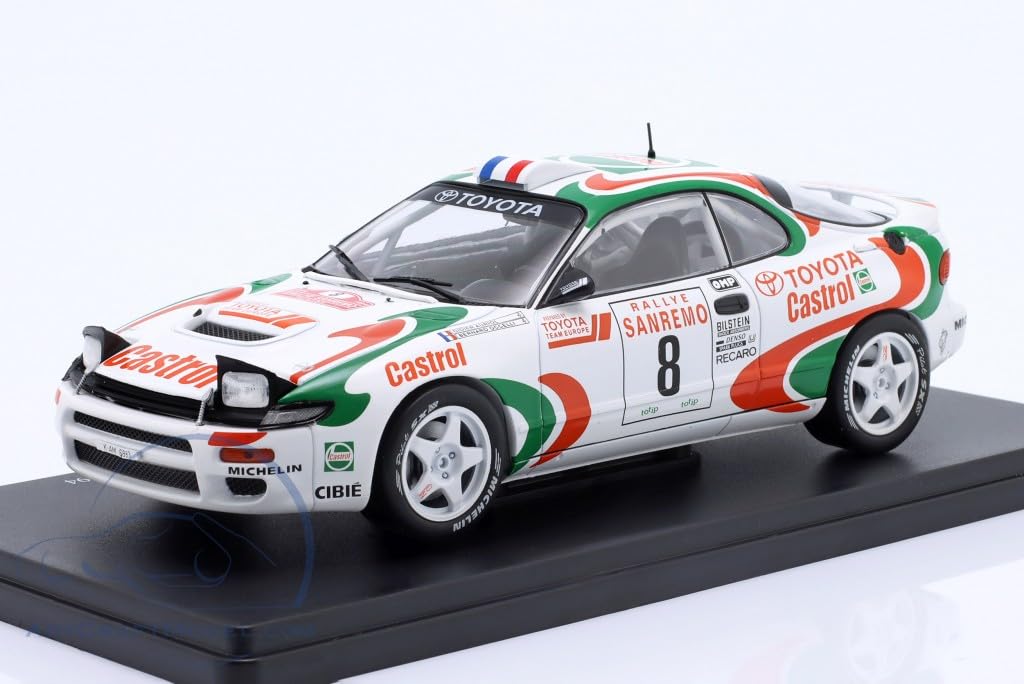 

Toyota Celica Mini Car Celica 4WD Turbo Rally San Remo 1994 Winner OCCELLI Blister Pack Product 1/24 (ST185) AURIOL, #08 [Item]