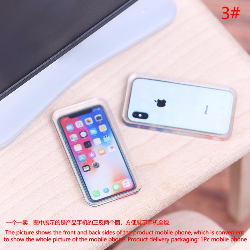 

1Pc 1:12 Dollhouse Miniature Mobile Phone Model Desktop Ornament Living Scene Decor Toy