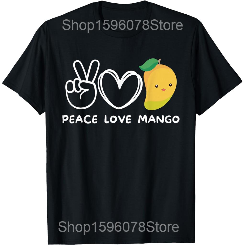 Mango with Sunglasses Retro Mango Lover Fruit Lover TShirt Summer Harajuku Casual Fashion Man Tshirt Y2K Cute Korea Women Tees