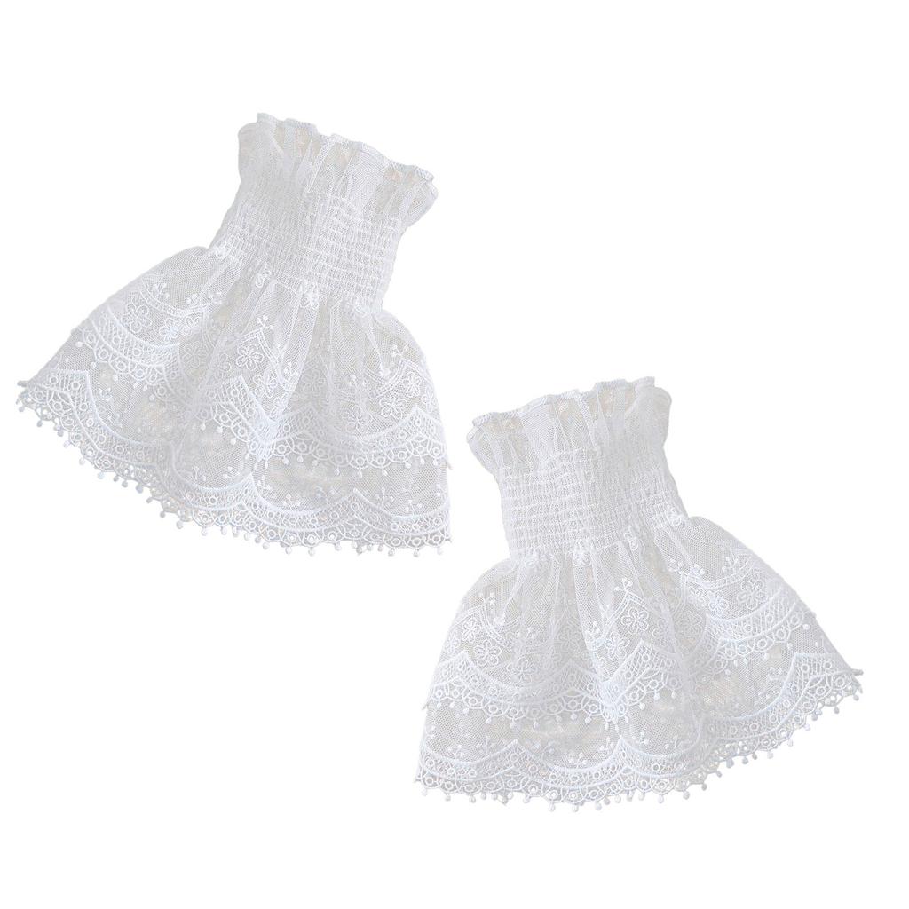 Elegant Faux Arm Sleeves Embroidery Flower Decorative Wrist Cuffs Lace Covers For Women Girl Daily And Special Occasion