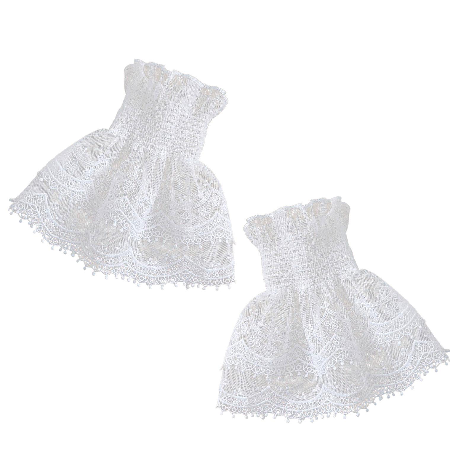 

Элегантные накладные рукава с вышивкой, декоративные кружевные манжеты на запястья для женщин, девушек, на каждый день и для особых случаев белый