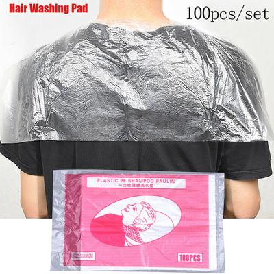 100Pc Friseursalon Einweg wasserdicht Haar Waschen Pad klar Shampoo Tasche Capes