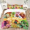 3pcs Super Smash Bros. Characters Print Cover Set Ultra Soft, Breathable, and Comfortable Bedding with Stylish Design for Bedroom and Guest Room