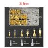 2.8/4.8/6.3mm Wire Crimp Terminals Kit Copper Male Female Wire Spade Connectors with Insulated Sleeve Electrical Conector Box