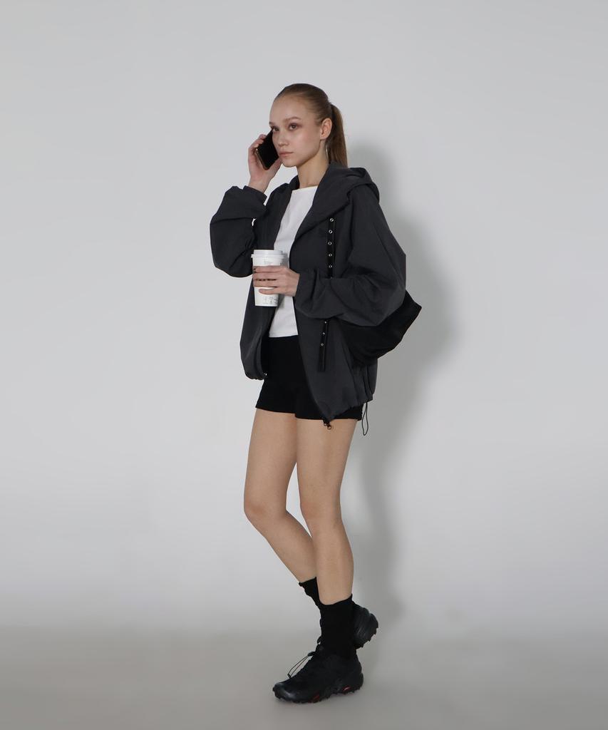 Chicks Daily Windbreaker Charcoal