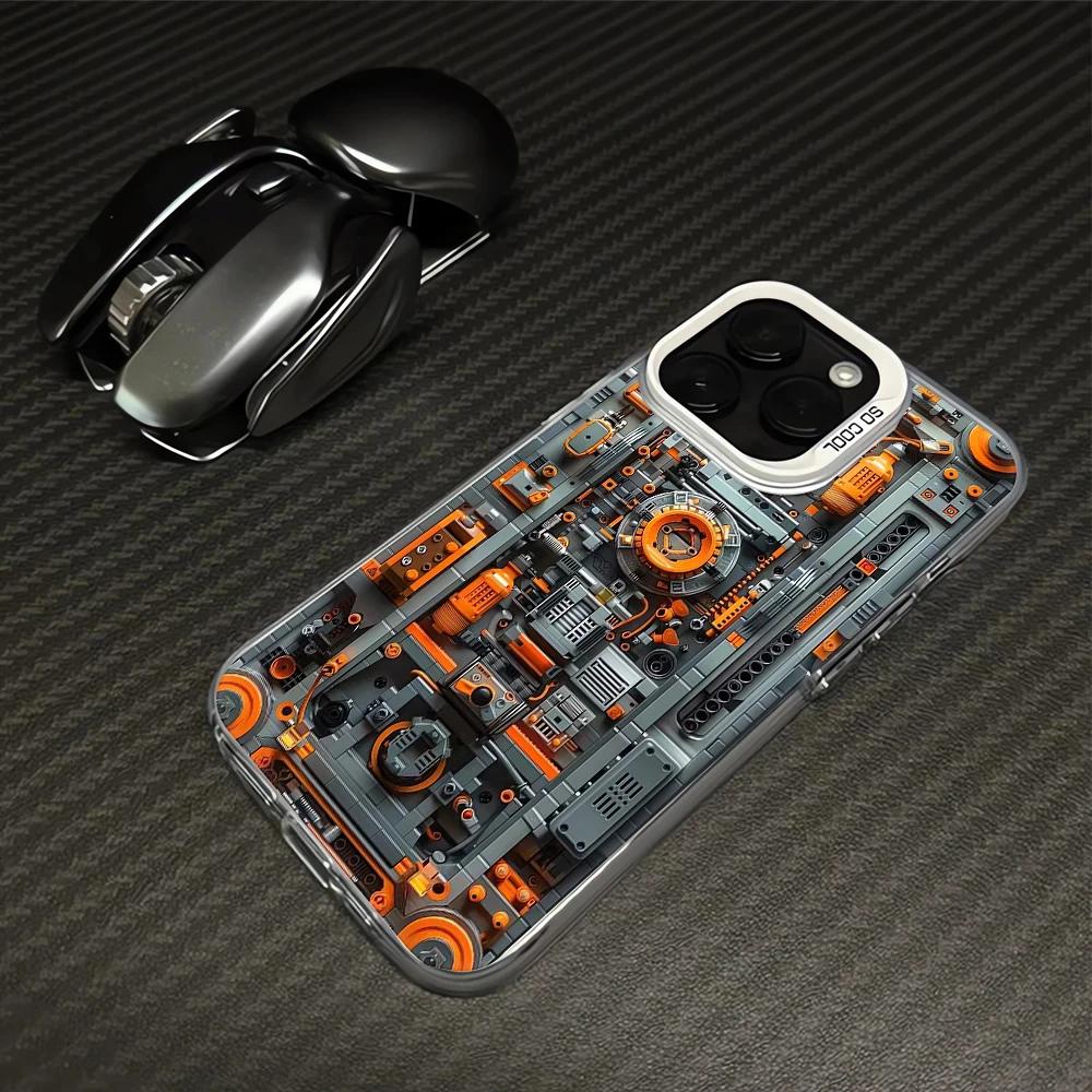 Advanced Circuit Board Phone Case for iPhone 17 16 15 14 13 12 11 Pro/ Max/Plus Shock AbsorberCover Case Coque