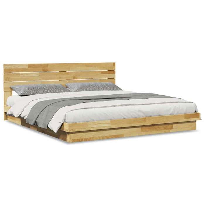 VidaXL Bed Frame with Headboard Without Mattress 200 X 200 Cm 3315738
