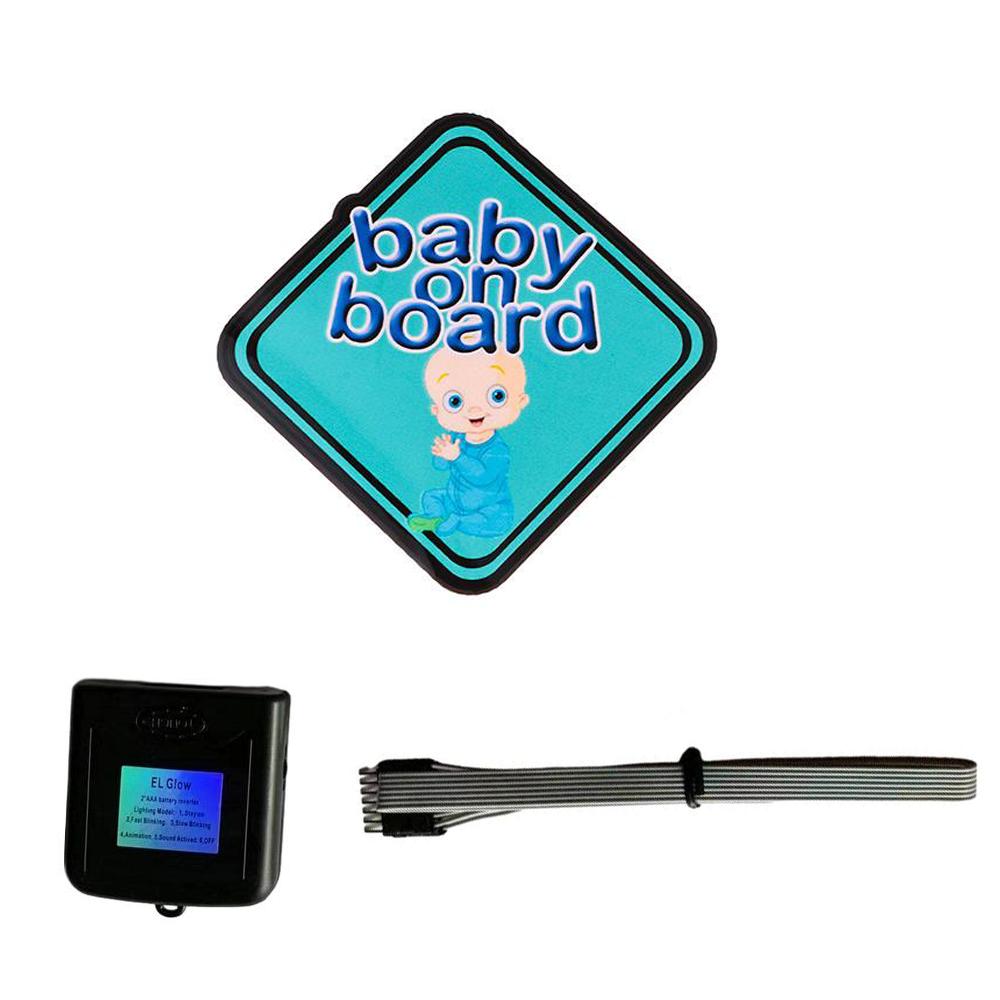 New Windshield Electric LED Car Window Sticker Safety Decals Decoration Sticker Auto Moto Car Stickers Exterior Accessories