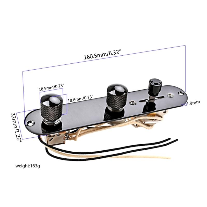 3 Way Guitar Control Plate Mounting Plate with Screws Compatible with Standard Style Electric Guitar Parts Replacement