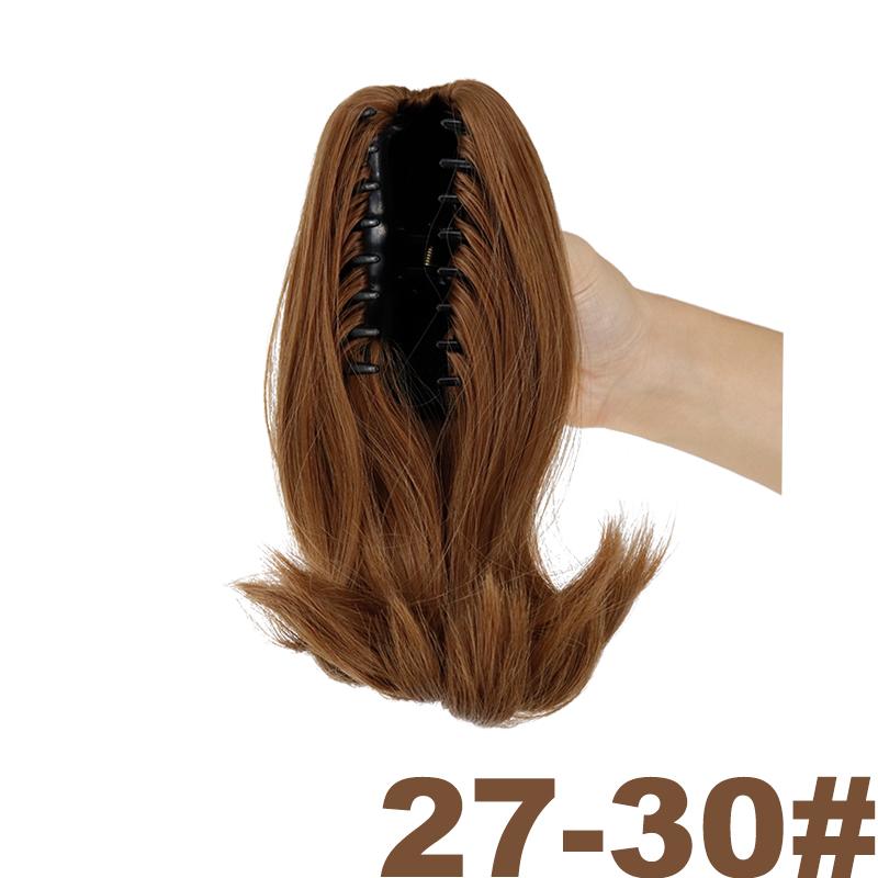 LISI HAIR Women Short Natural Ponytail Wig Clip On Synthetic Fiber Hair Extensions Black Brown Blond Suitable for Party Daily Use