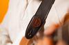 Leathers Suede Leather Guitar Dark Brown Levy's Strap,