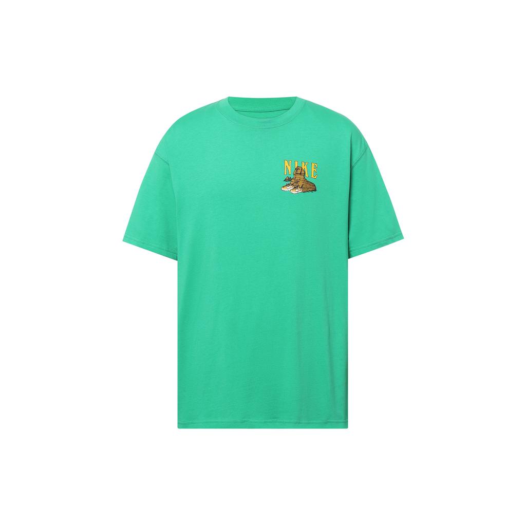 Nike T-Shirts Herren Grün Rundhals Mittlere Normale Passform FJ1142-324