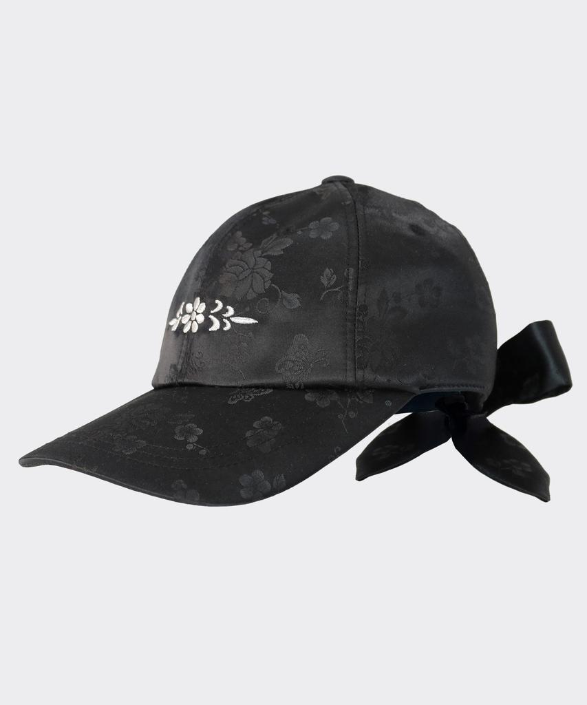 TEENYTIGER Mother-Of-Pearl Flower Hair Ribbon Hat Black