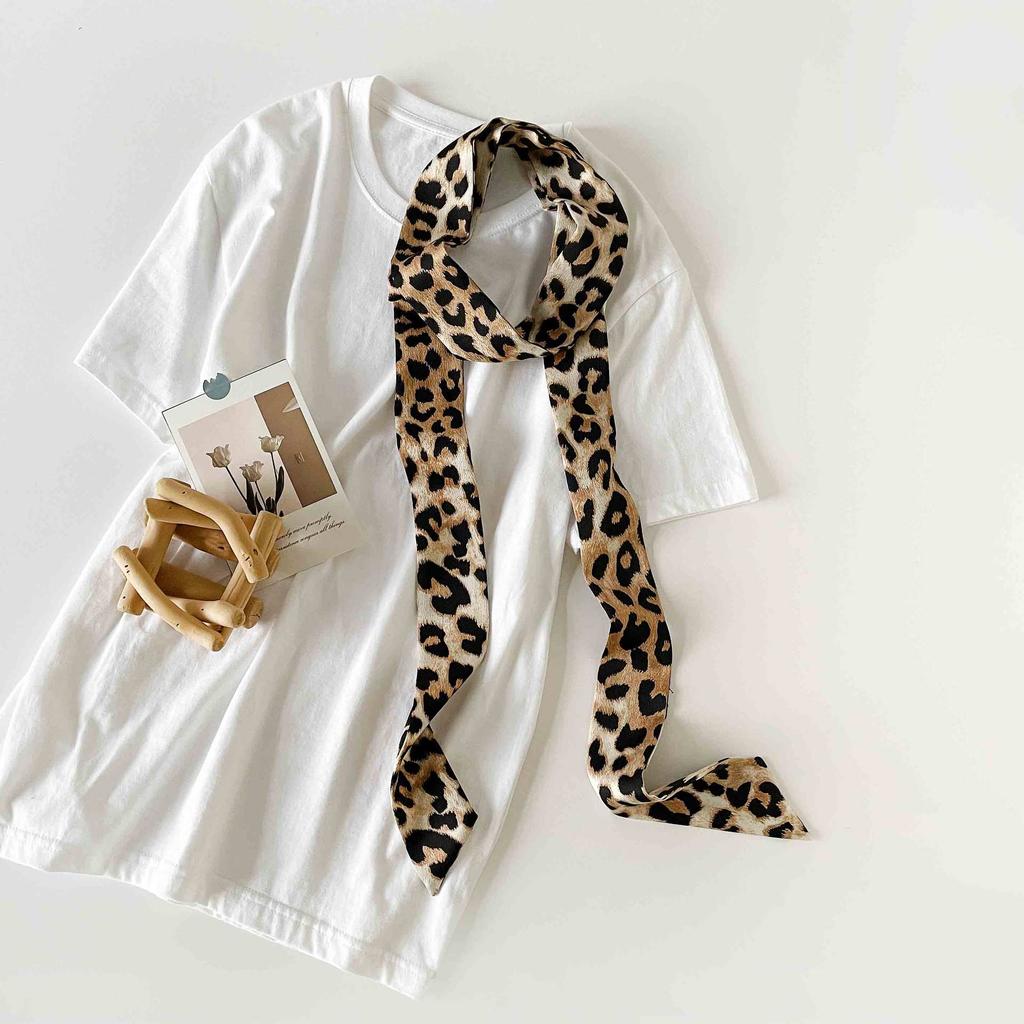 Verlängerter Polka Dot Kleiner Langer Schal, Einfacher Und Vielseitiger Seidenschal Hals, Kleiner Quadratischer Schal, Schlanker Und Schmaler Seidenschal Damen Gebundene Tasche