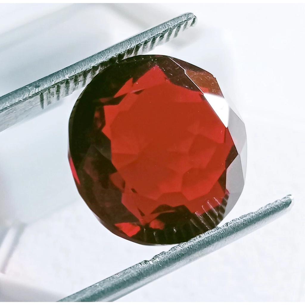 Certified Natural Red Hessonite Garnet Round Cut 14-15 Ct Fabulous Gemstone
