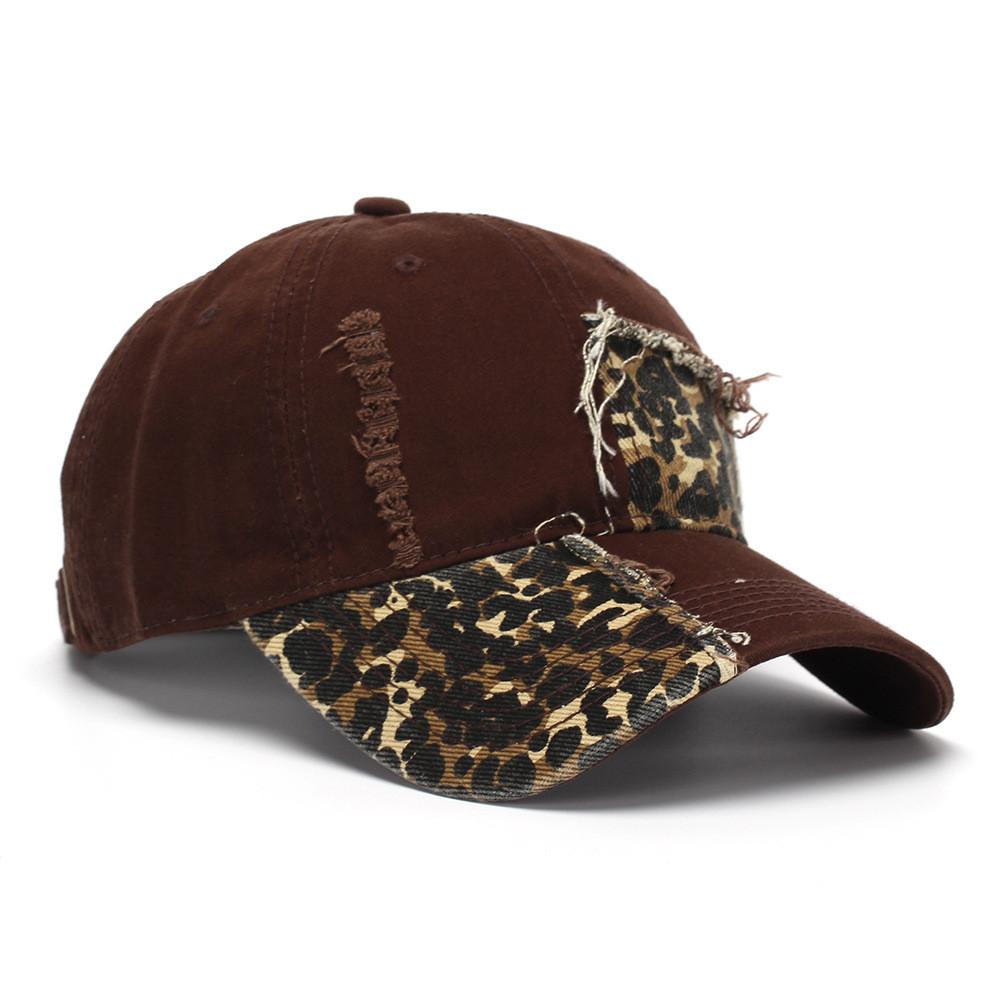

Leopard Print Baseball Cap With Sun Protection For Casual Wear Red Brown