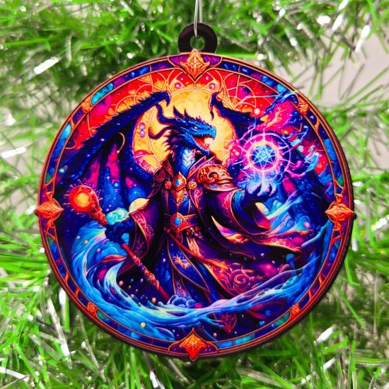 Dungeon Master Dragon Wizard Ornament