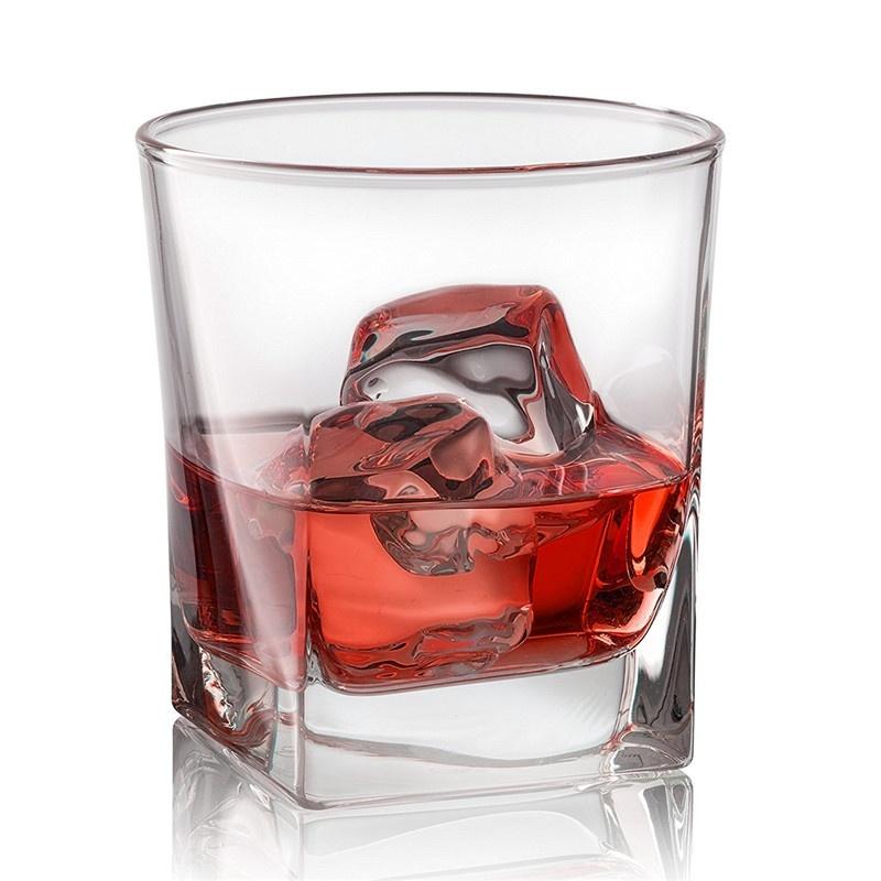 Double Old Fashioned Whiskey Glass 10 oz Heavy Base Rocks Barware Glasses for Scotch, Bourbon and Cocktail Drinks
