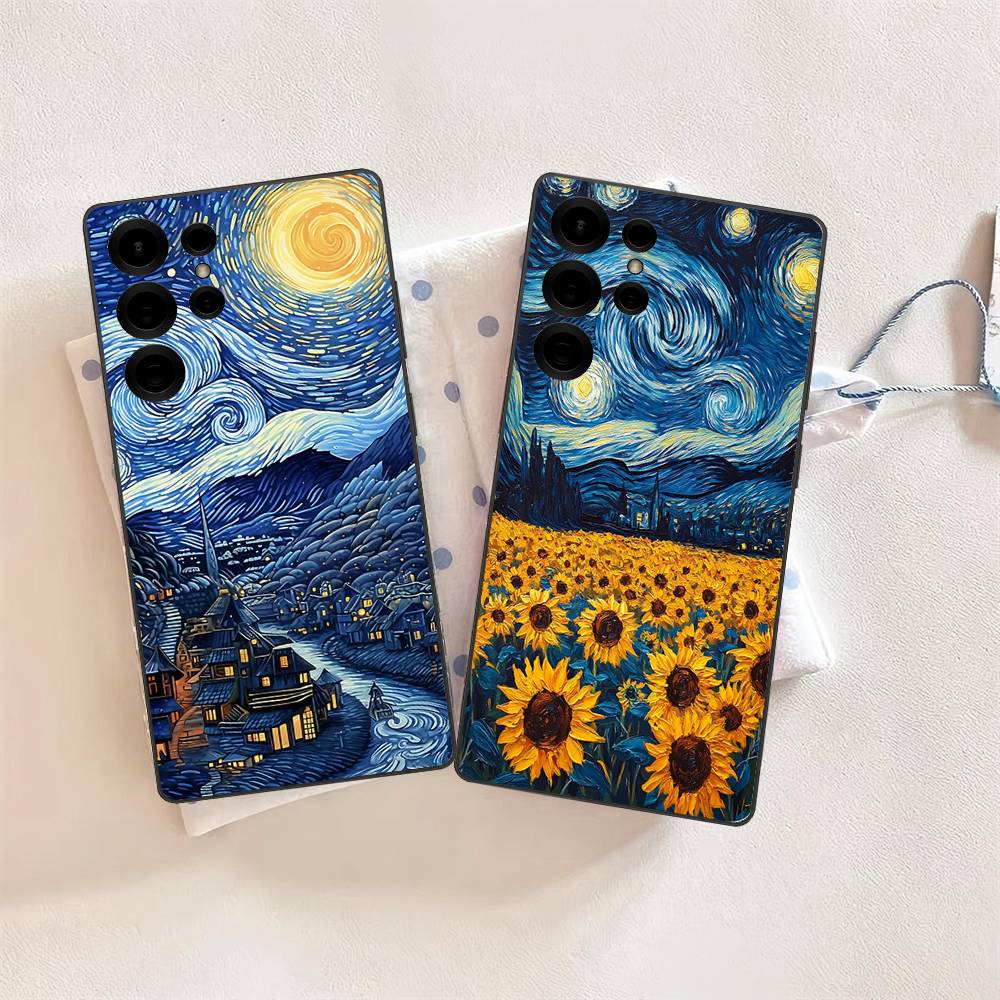 Van Gogh Starry Sky Phone Case For Samsung S 24 Fe 25 Ultra Plus 20 Lite 21 30 22 23 24 22 Ultra 5G Fundas