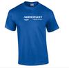 Aeroflot Retro Logo Russian Airline Aviation Royal Blue Cotton T-Shirt S-5XL