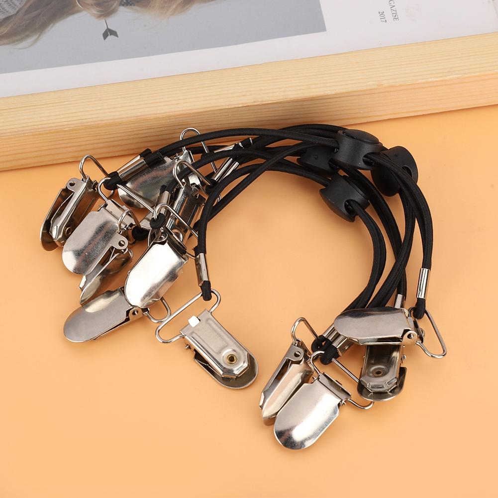 Multifunction Adjustable Bed Sheet Clips Fasteners Suspender Clip On Holders Grippers Straps(Black )