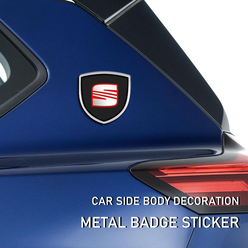 1Pcs 3D Metal Auto Door Shield Emblem Car Body Badge Sticker Styling for SEAT Leon FR 5 6 MII Altea 5F Ibiza Toledo Cordoba Alhambra MK3